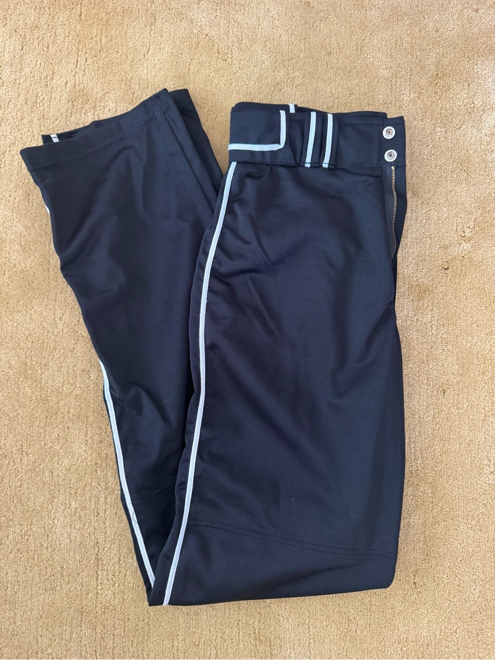 Combat Men’s black baseball pants with white piping